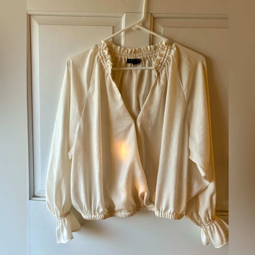 Banana Republic White Silk Blouse